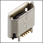 Kycon Vertical-Mount Micro USB Type-B Connector