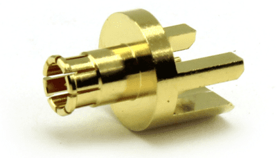 Micro BNC 75 ohm PCB End-Launch Push-On Plug from COAX Connectors. 